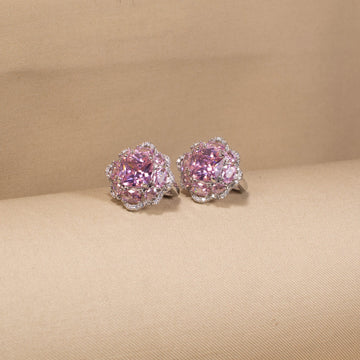The Pink Peony Sparkle Studs