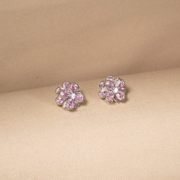 The Pink Zinnia Studs