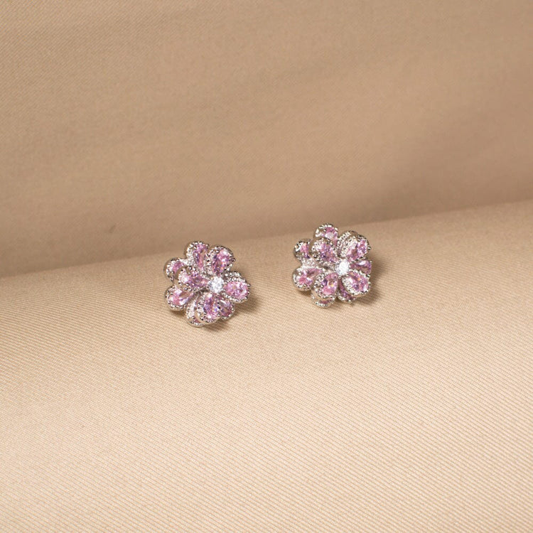 The Pink Zinnia Studs