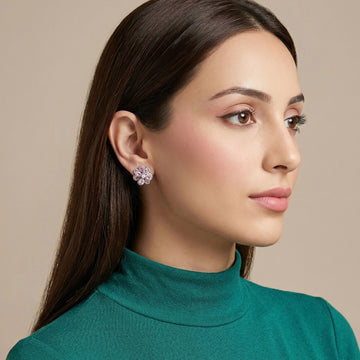 The Pink Zinnia Studs