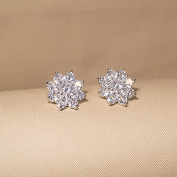 The Poppy Studs - Silver