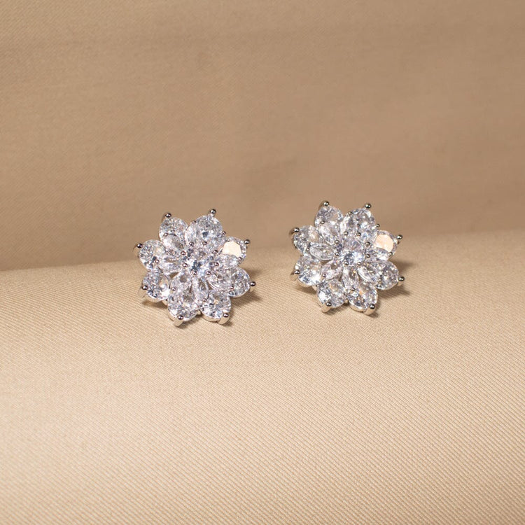 The Poppy Studs - Silver