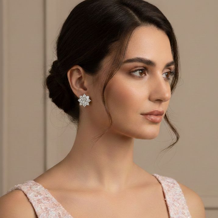 The Poppy Studs - Silver