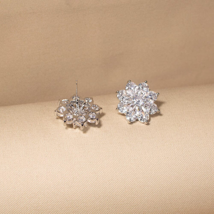 The Poppy Studs - Silver