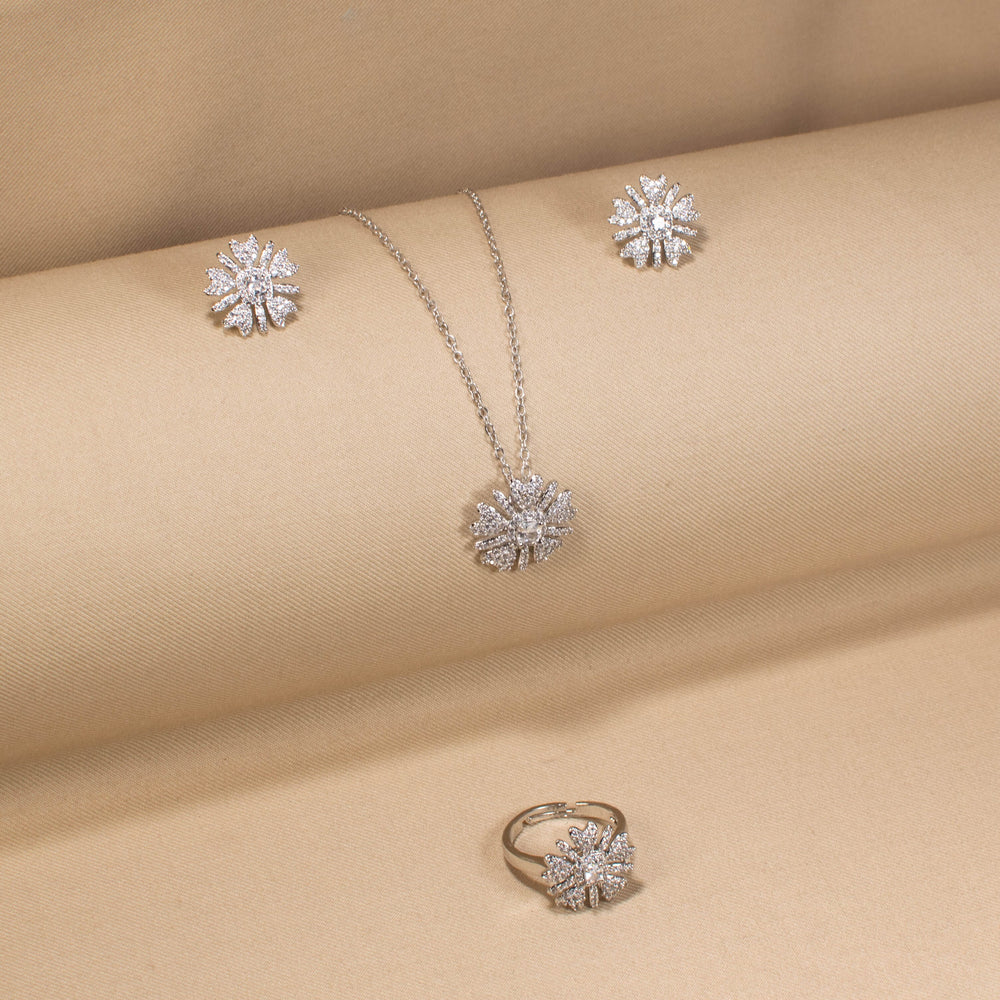 The Radiant Daisy Sparkle Set with Ring