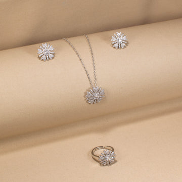 The Radiant Daisy Sparkle Set with Ring