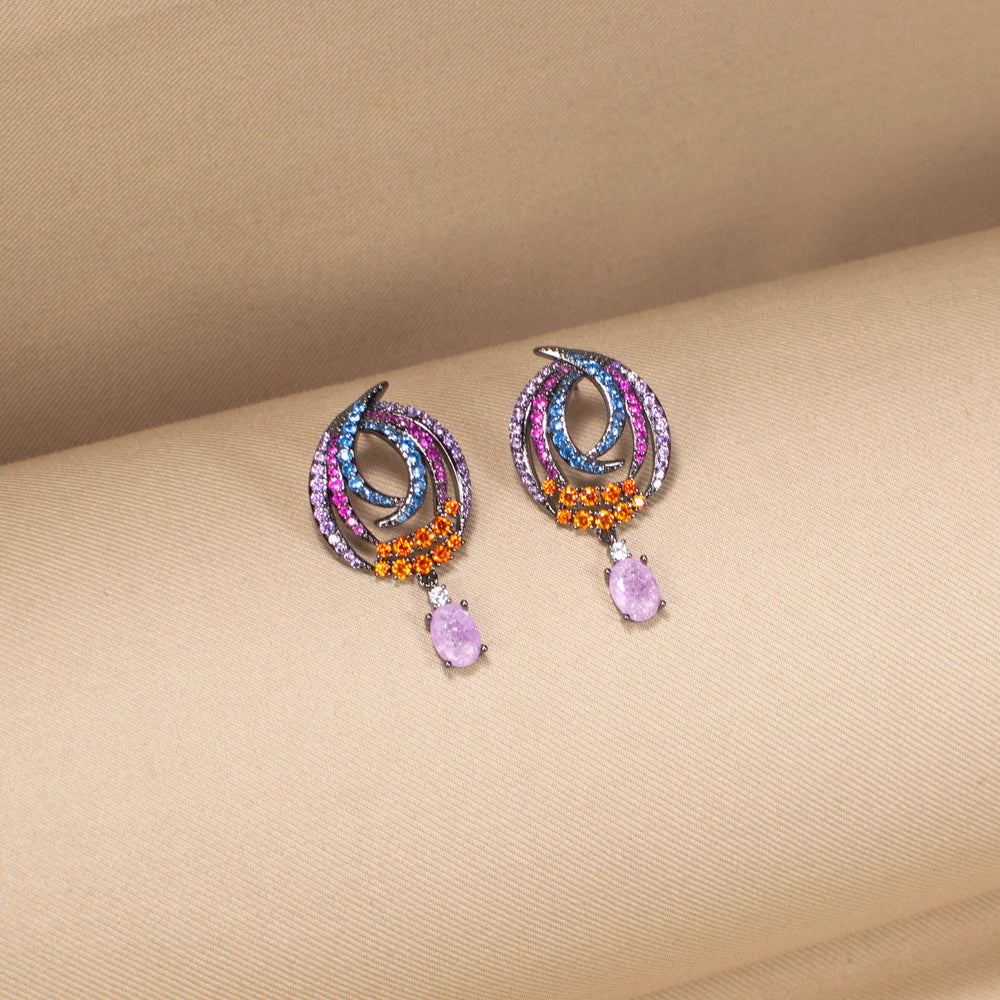 The Rainbow Swirl Symphony Earrings