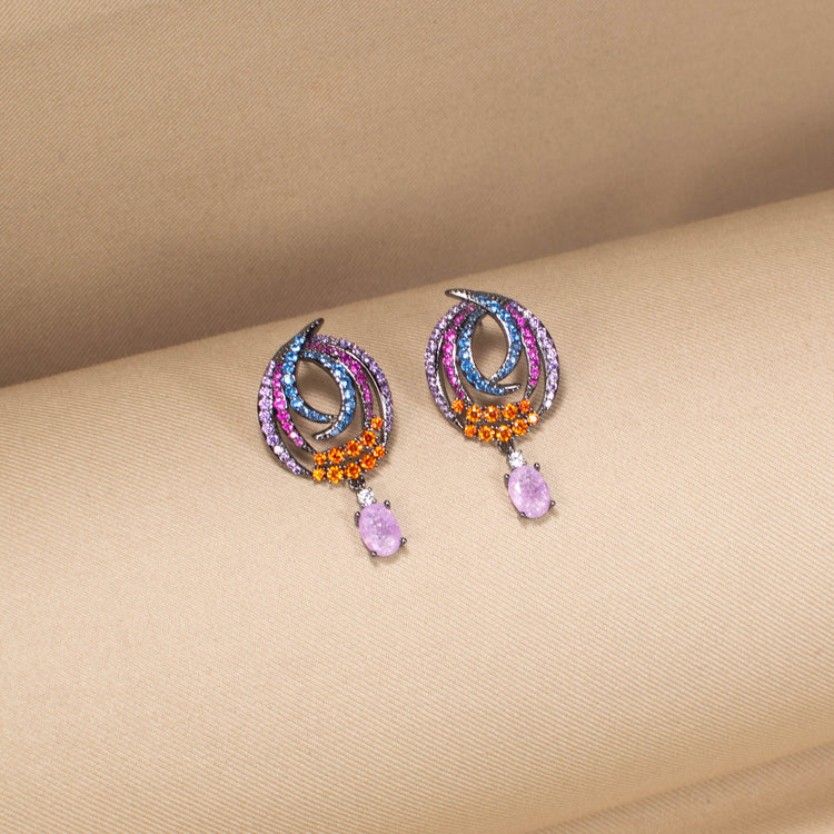 The Rainbow Swirl Symphony Earrings