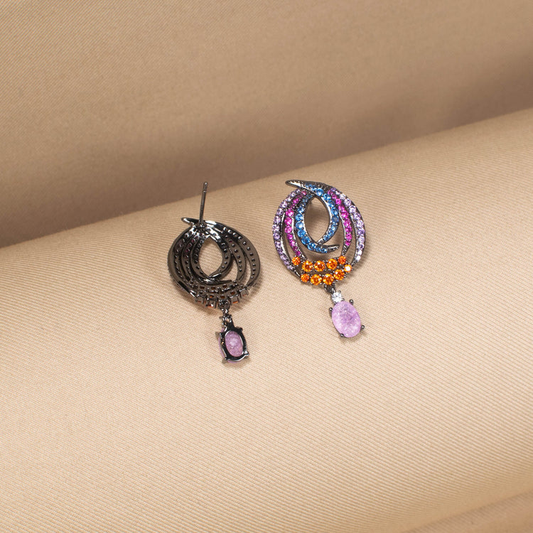 The Rainbow Swirl Symphony Earrings