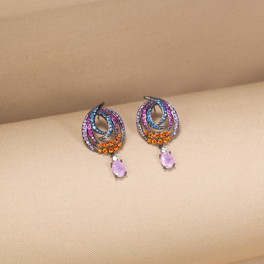 The Rainbow Swirl Symphony Earrings