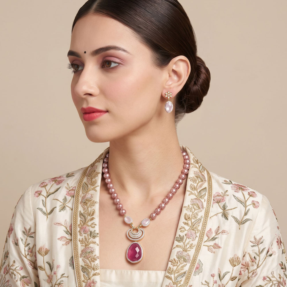 The Regal Amaranth Necklace Set
