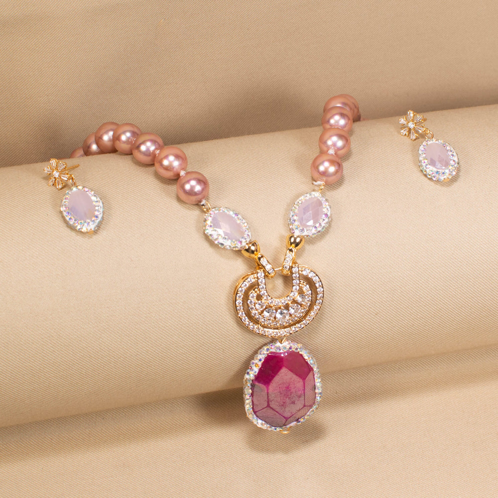 The Regal Amaranth Necklace Set