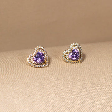 The Royal Heart Studs