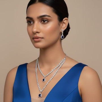 The Sapphire Serenade Necklace Set