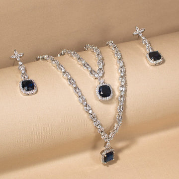 The Sapphire Serenade Necklace Set