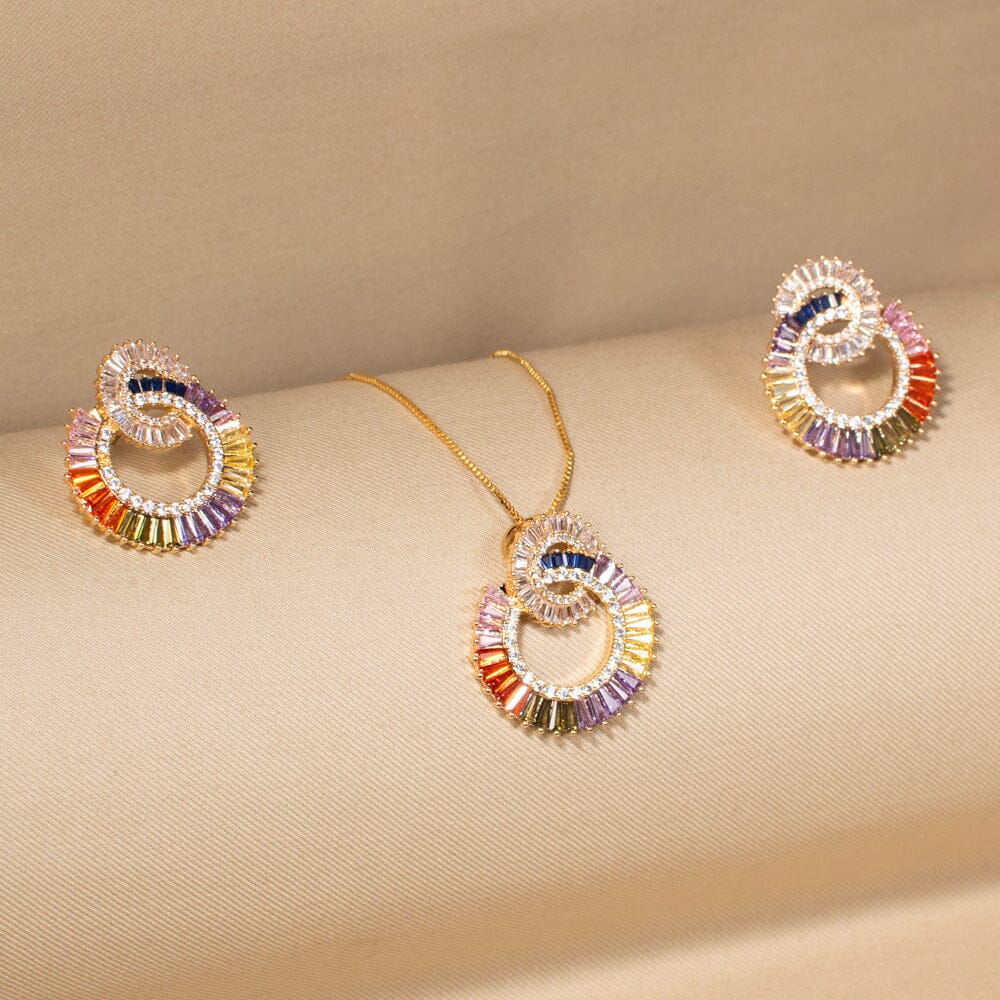 The Spectrum Ring Pendant Set - Glint Collection