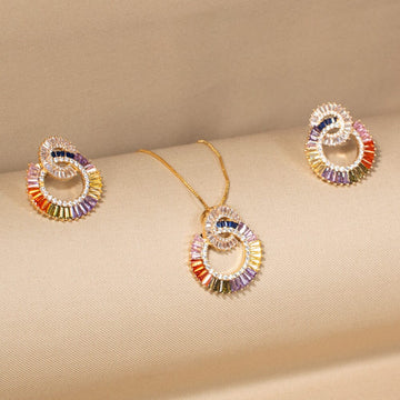The Spectrum Ring Pendant Set - Glint Collection