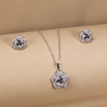 The Starry Night Flower Pendant Set