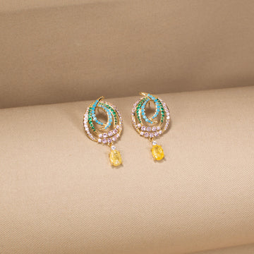 The Sunlit Swirl Symphony Earrings