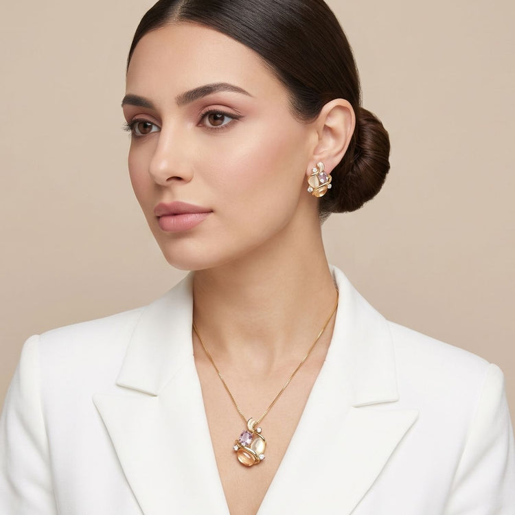 The Sunset Swirl Pendant Set