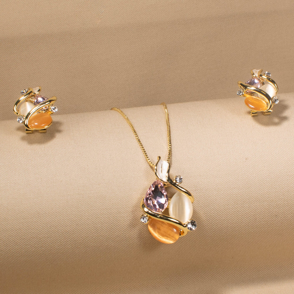 The Sunset Swirl Pendant Set
