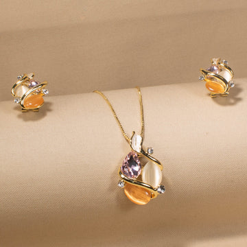 The Sunset Swirl Pendant Set