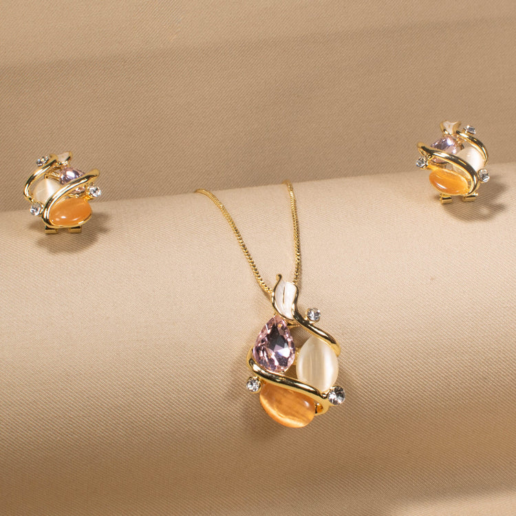 The Sunset Swirl Pendant Set