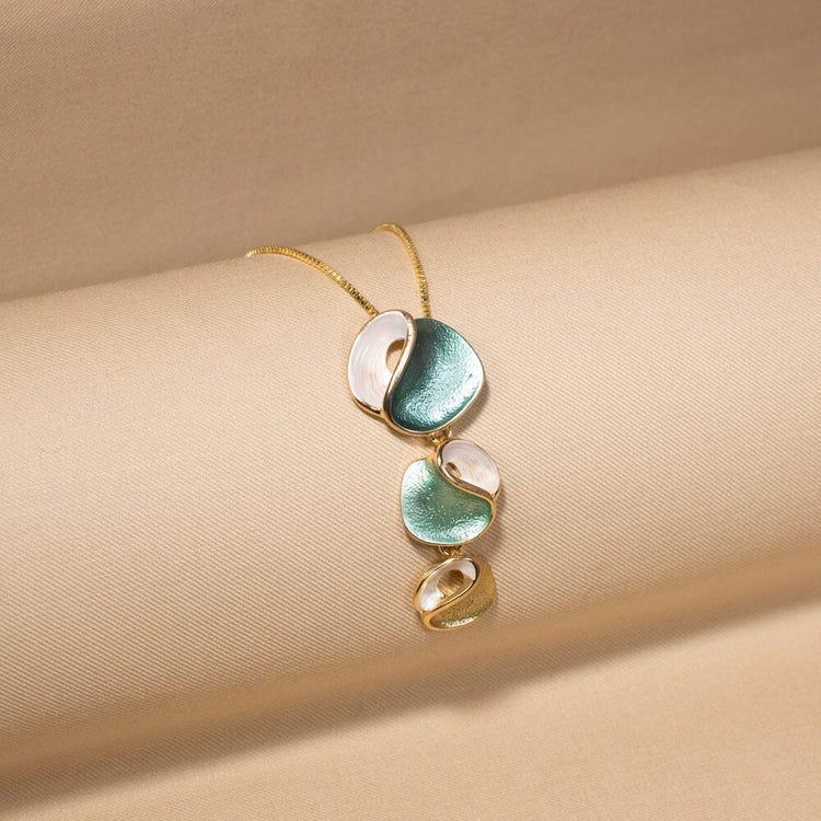 The Trinity Drop Pendant Set-Aqua-Edgy Collection