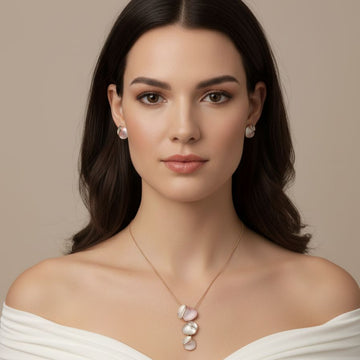 The Trinity Drop Pendant Set-Edgy Collection