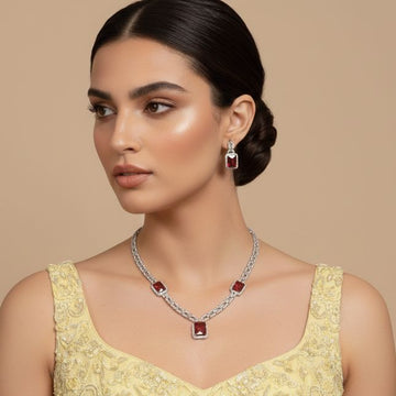 The Veranda Ruby Necklace Set