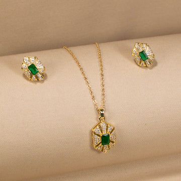 The Verdant Sunburst Pendant Set