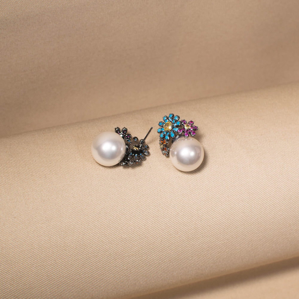 The Vibrant Tiara Studs