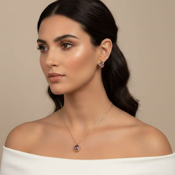 The Violet Glow Pendant Set