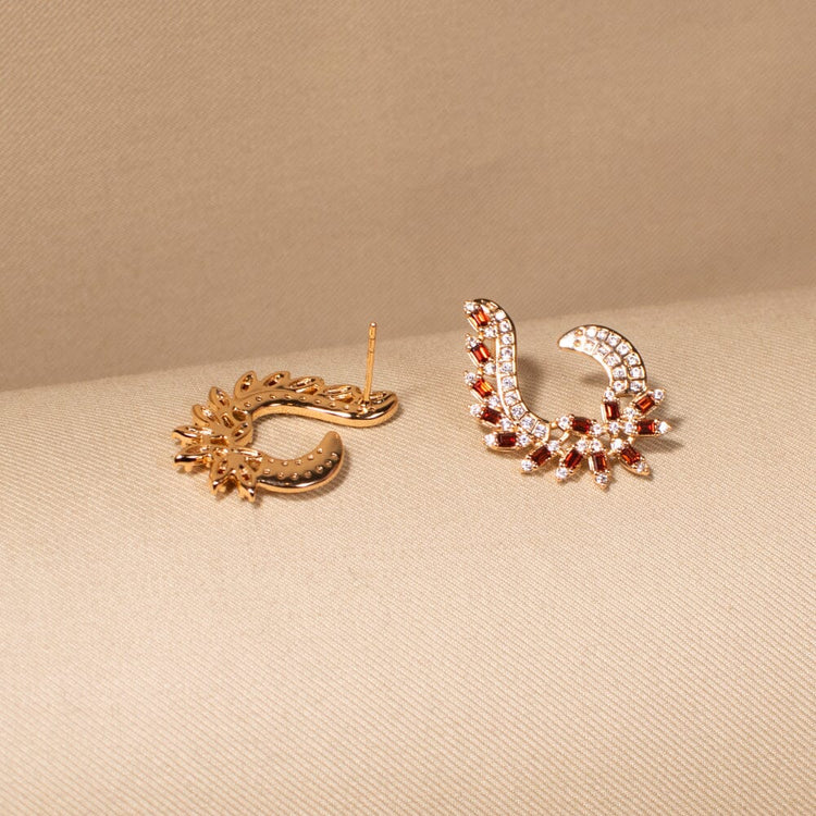 The Willow Wreath Studs - Red