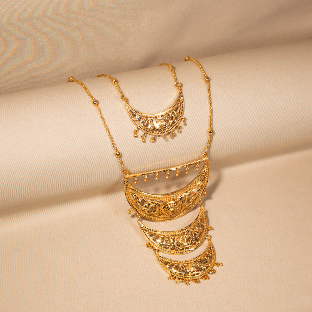 Tiered Chandbali Necklace Set