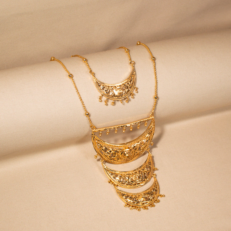 Tiered Chandbali Necklace Set