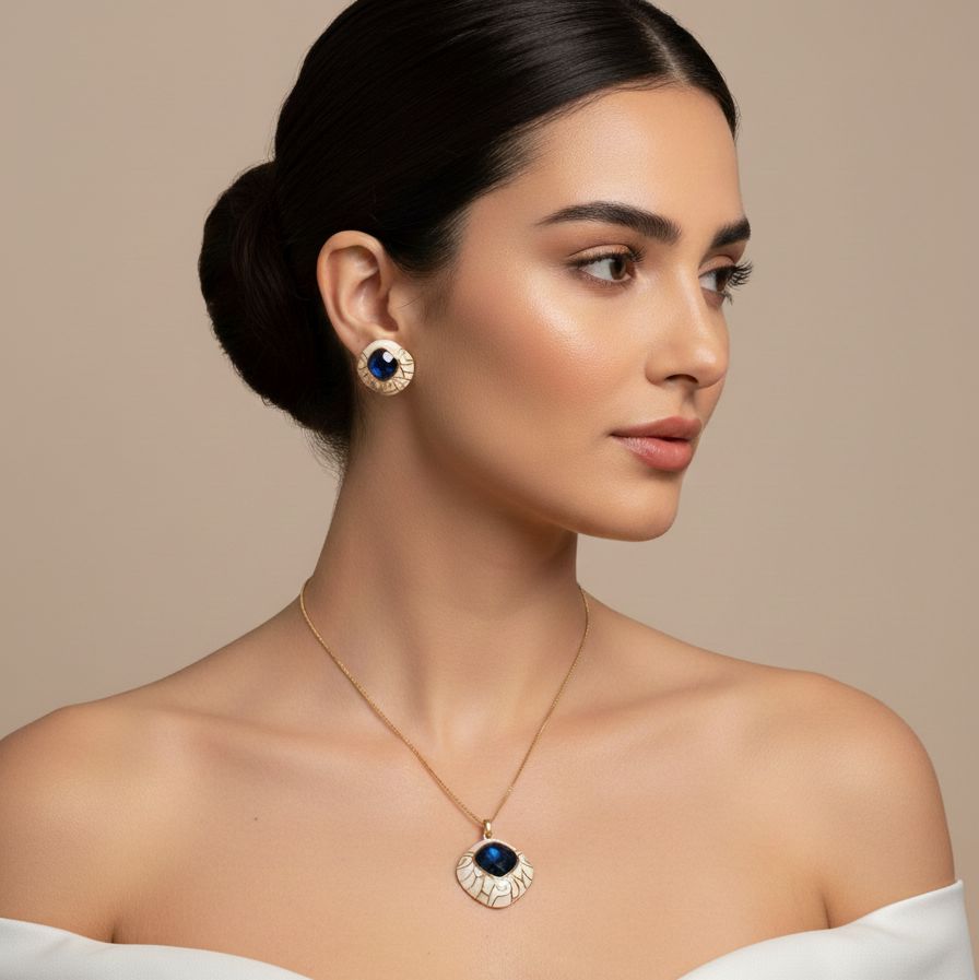 Tiffany Pendant Set - Blue