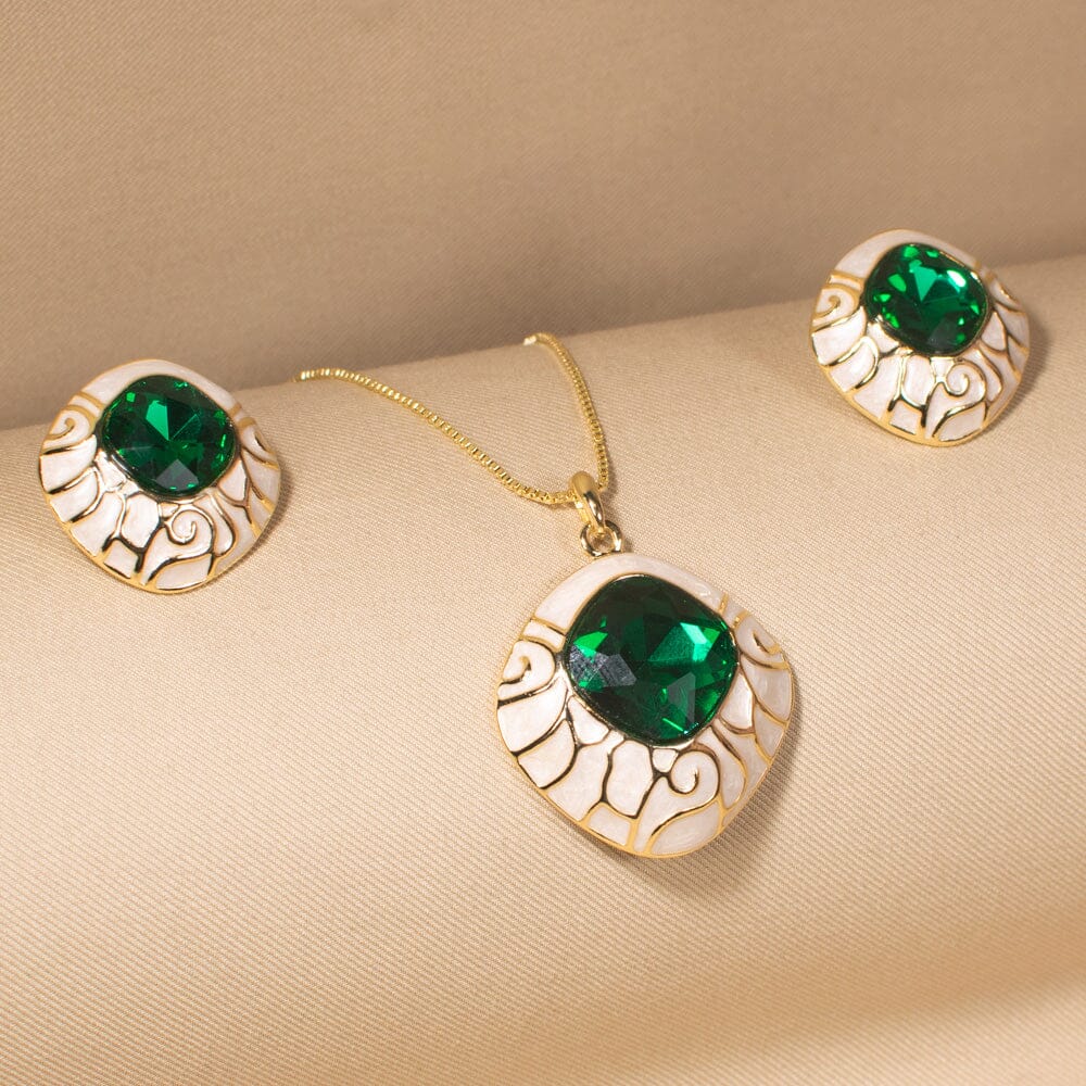 Tiffany Pendant Set - Green
