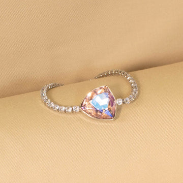 Trio Chain Bracelet - Pink - Edgy Collection