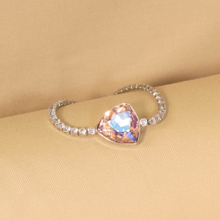 Trio Chain Bracelet - Pink - Edgy Collection