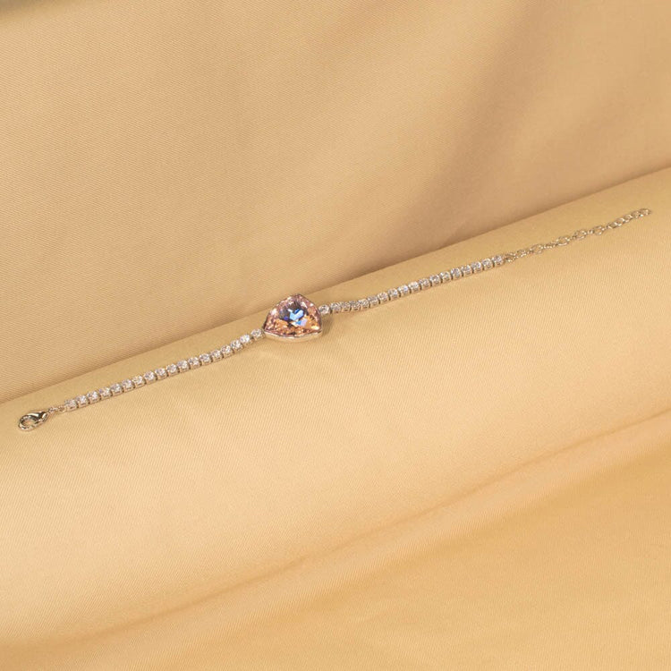 Trio Chain Bracelet - Pink - Edgy Collection