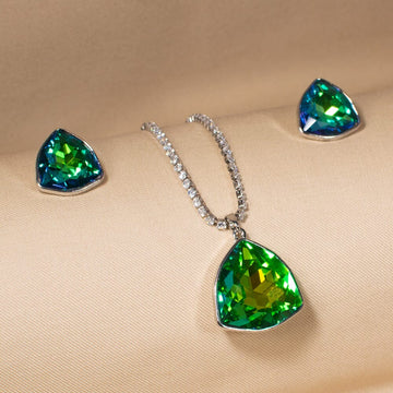 Trio Necklace Set - Green - Edgy Collection