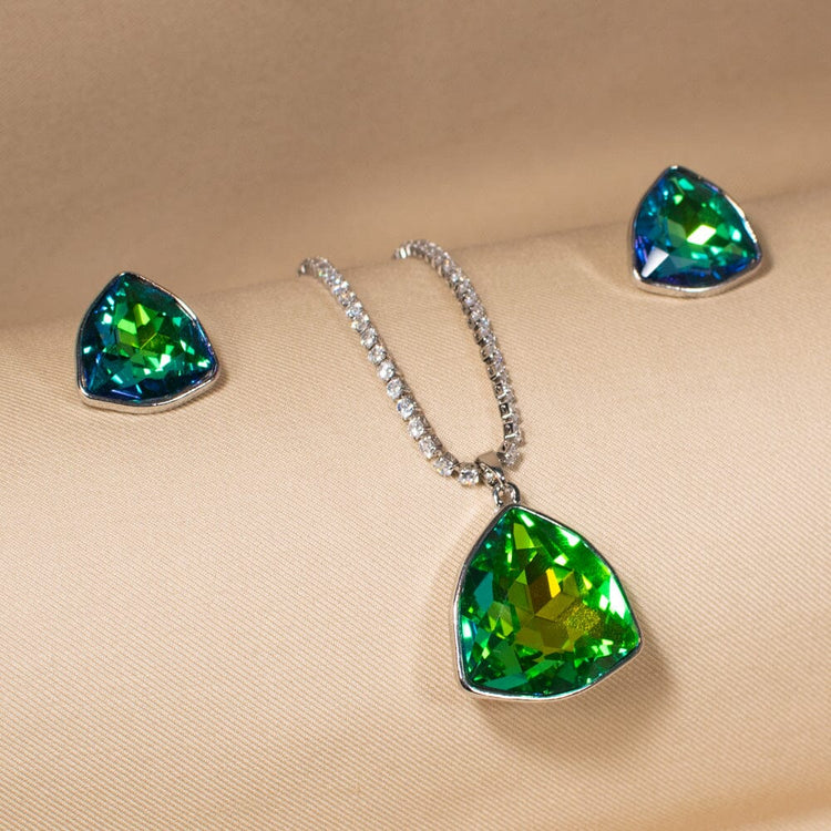 Trio Necklace Set - Green - Edgy Collection