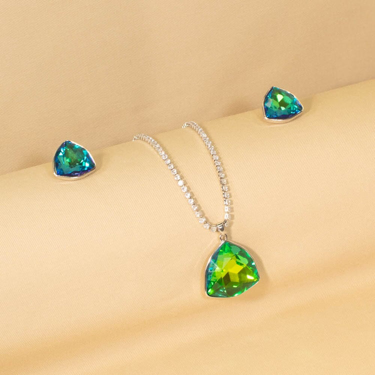 Trio Necklace Set - Green - Edgy Collection