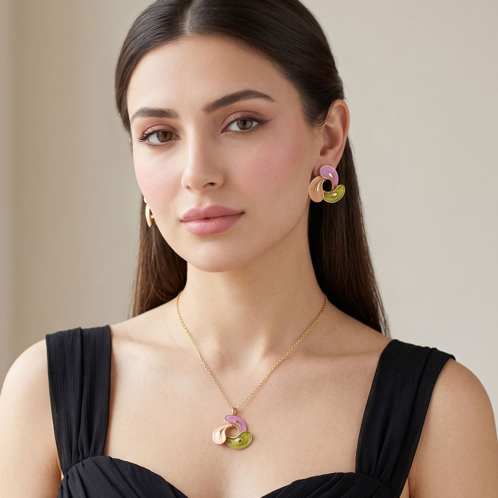 Triple Treat Enamel Pendant Set - Pastel