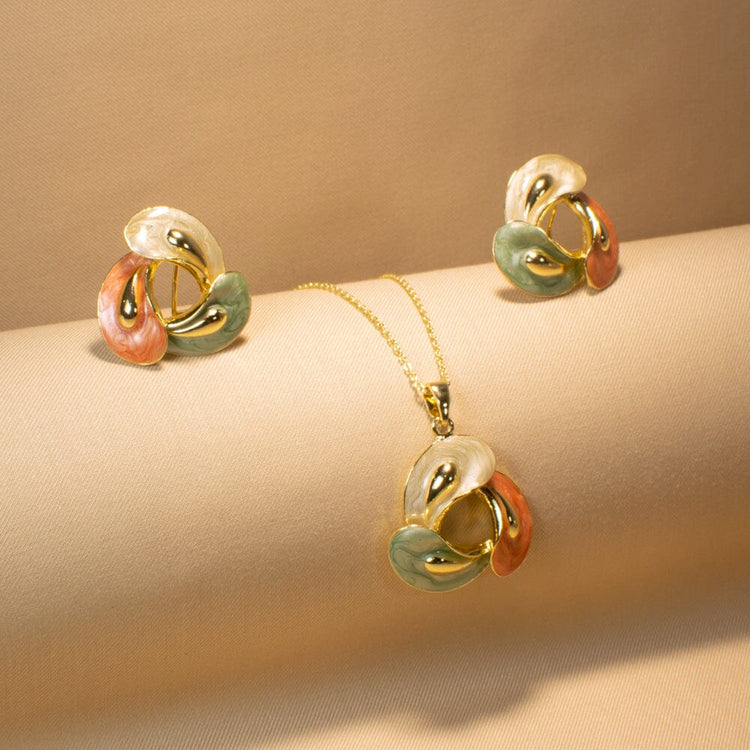 Triple Treat Enamel Pendant Set