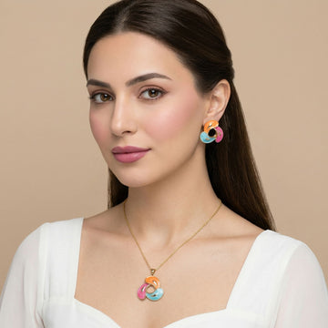 Triple Treat Enamel Pendant Set