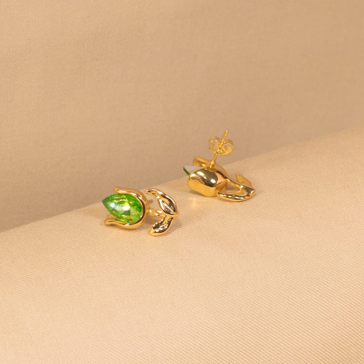 Tulip Garden Studs - Green