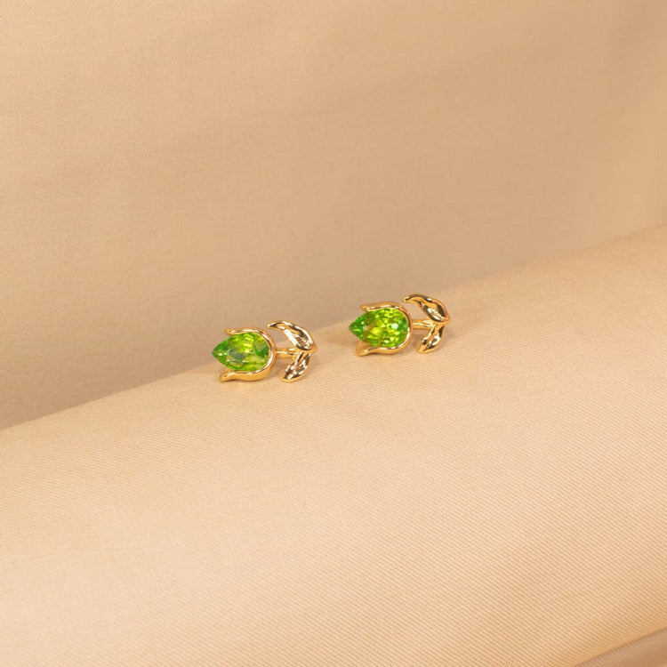 Tulip Garden Studs - Green