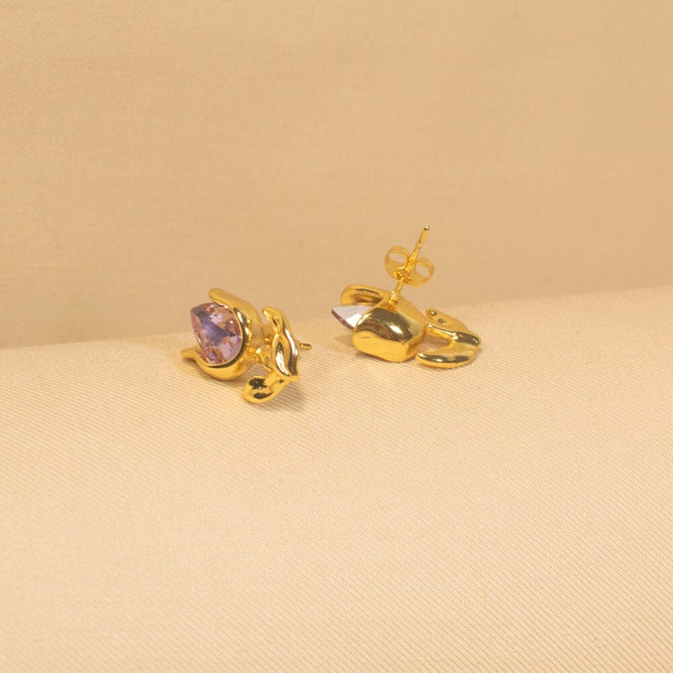 Tulip Garden Studs - Lilac